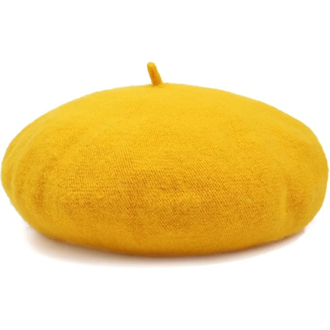 Wool Beret Soft Lightweight One Size Stretch Fit