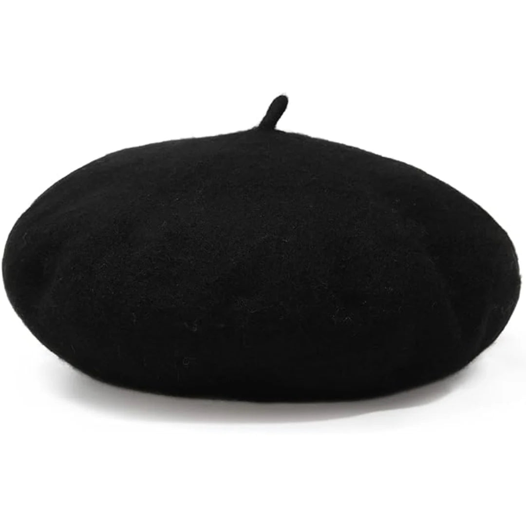 Wool Beret Soft Lightweight One Size Stretch Fit