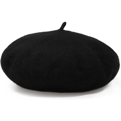 Wool Beret Soft Lightweight One Size Stretch Fit