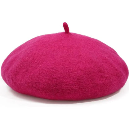 Wool Beret Soft Lightweight One Size Stretch Fit