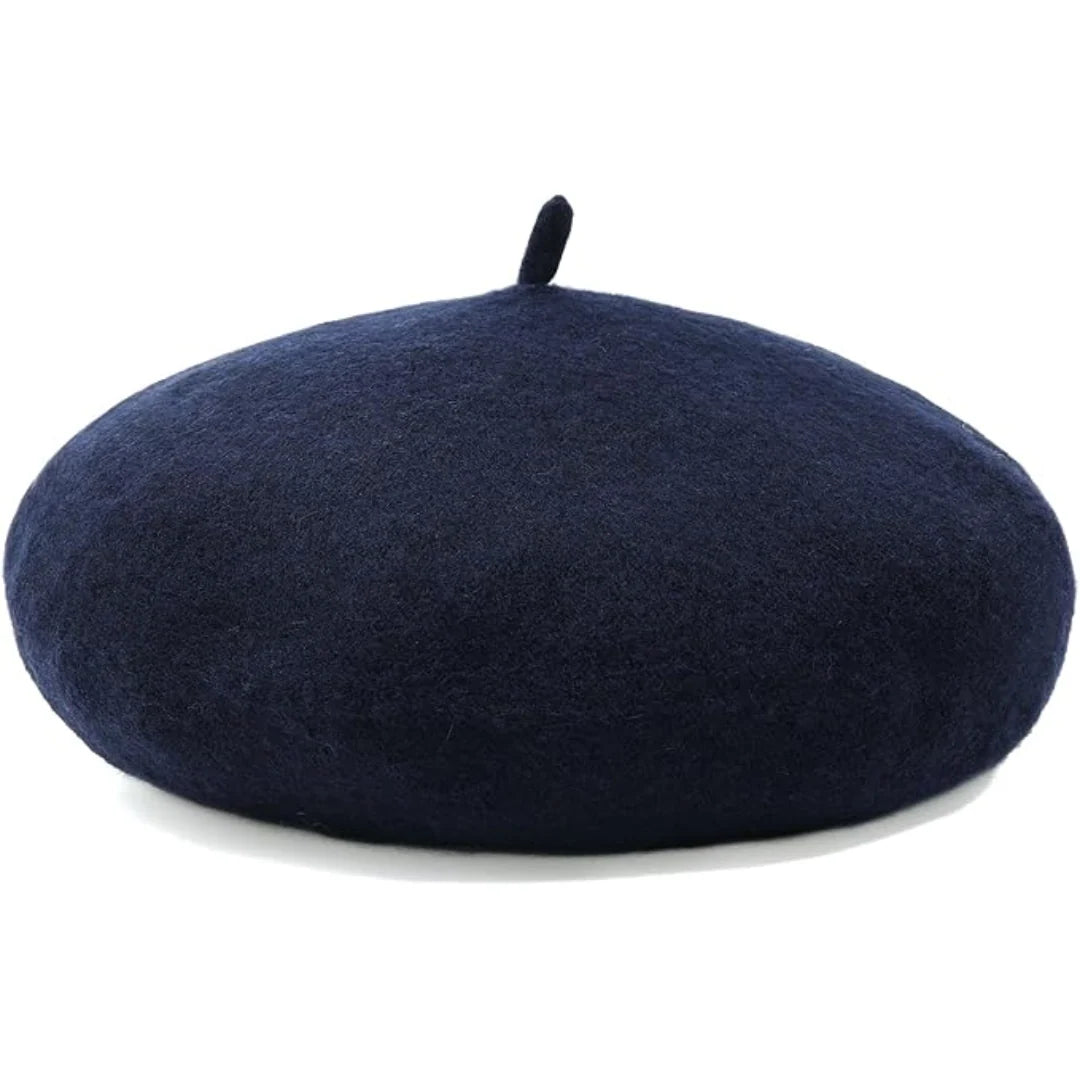 Wool Beret Soft Lightweight One Size Stretch Fit