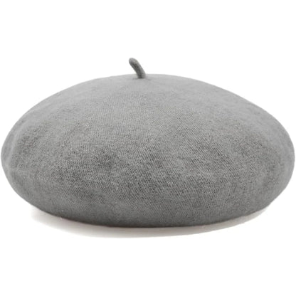 Wool Beret Soft Lightweight One Size Stretch Fit