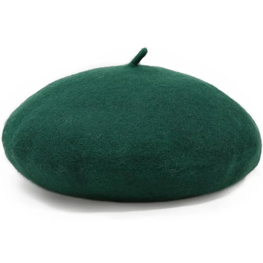 Wool Beret Soft Lightweight One Size Stretch Fit