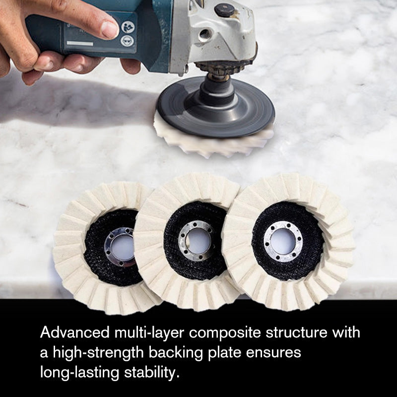 Wool Buffing Wheel Compressed Wool Fits 115/125 mm