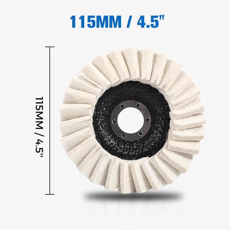 Wool Buffing Wheel Compressed Wool Fits 115/125 mm