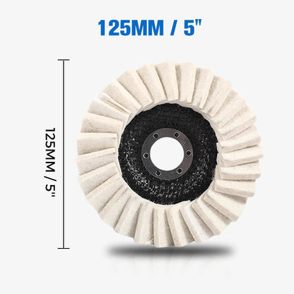 Wool Buffing Wheel Compressed Wool Fits 115/125 mm