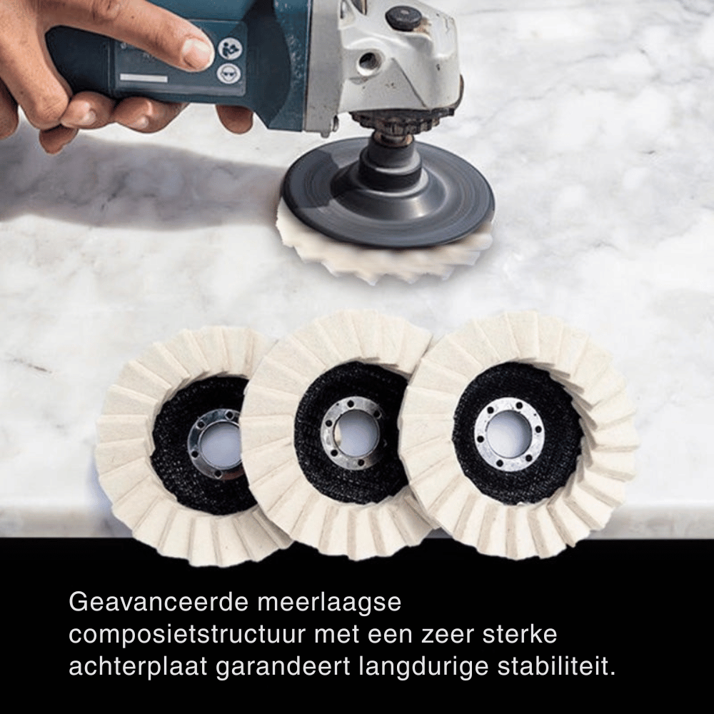 Wool Buffing Wheel Compressed Wool Fits 115/125 mm