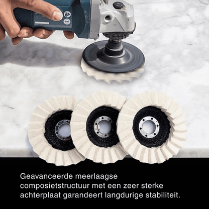 Wool Buffing Wheel Compressed Wool Fits 115/125 mm