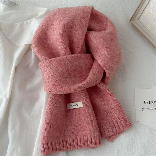 Wool Scarf 100% Wool Knitted Solid Color Warmth