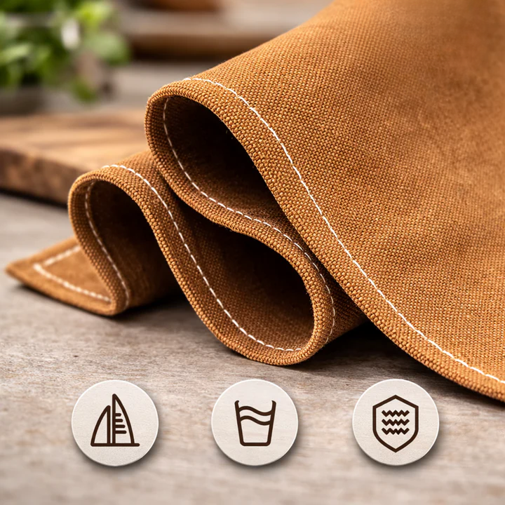 Work Apron Canvas Cross-Back Straps & Utility Pockets
