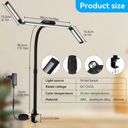 Work Lamp Flexible Gooseneck 18W LED Bright White Light