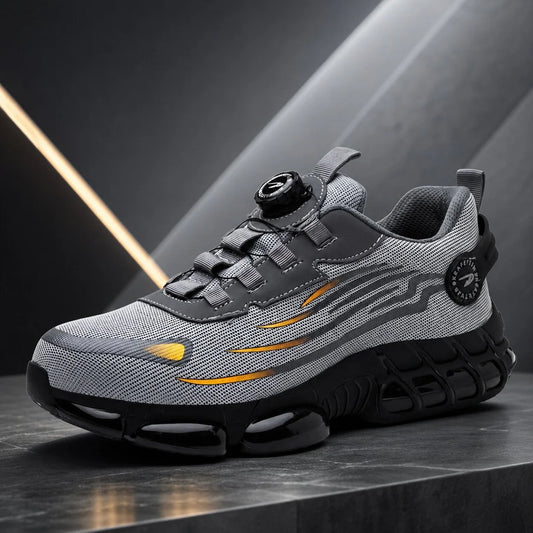 Work Safety Shoes Slip-Resistant Tread Dial Lace Closure