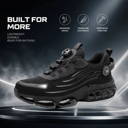 Work Safety Shoes Slip-Resistant Tread Dial Lace Closure