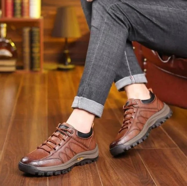 Work Shoes Triple-Zone Arch Support Weather-Sealed Cowhide Grip Sole