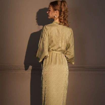 Wrap Robe Satin Full Length Belted Machine Washable