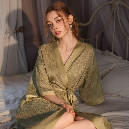 Wrap Robe Satin Full Length Belted Machine Washable
