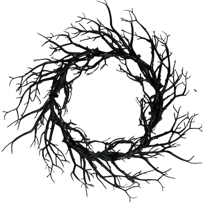 Wreath Artificial Branches Rustic Lightweight For Covered Outdoor Use