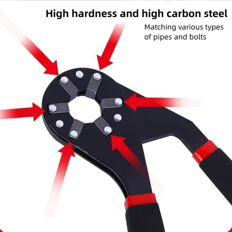 Wrench Universal 6-Point Grip Steel Non-Slip Handle