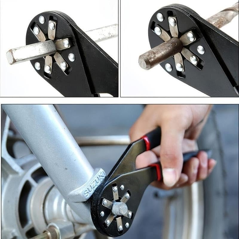 Wrench Universal 6-Point Grip Steel Non-Slip Handle