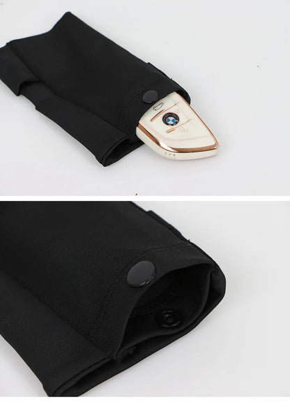 Wrist Pouch Slim Elastic Phone Holder Snap Closure