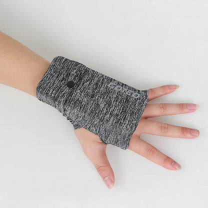 Wrist Pouch Slim Elastic Phone Holder Snap Closure