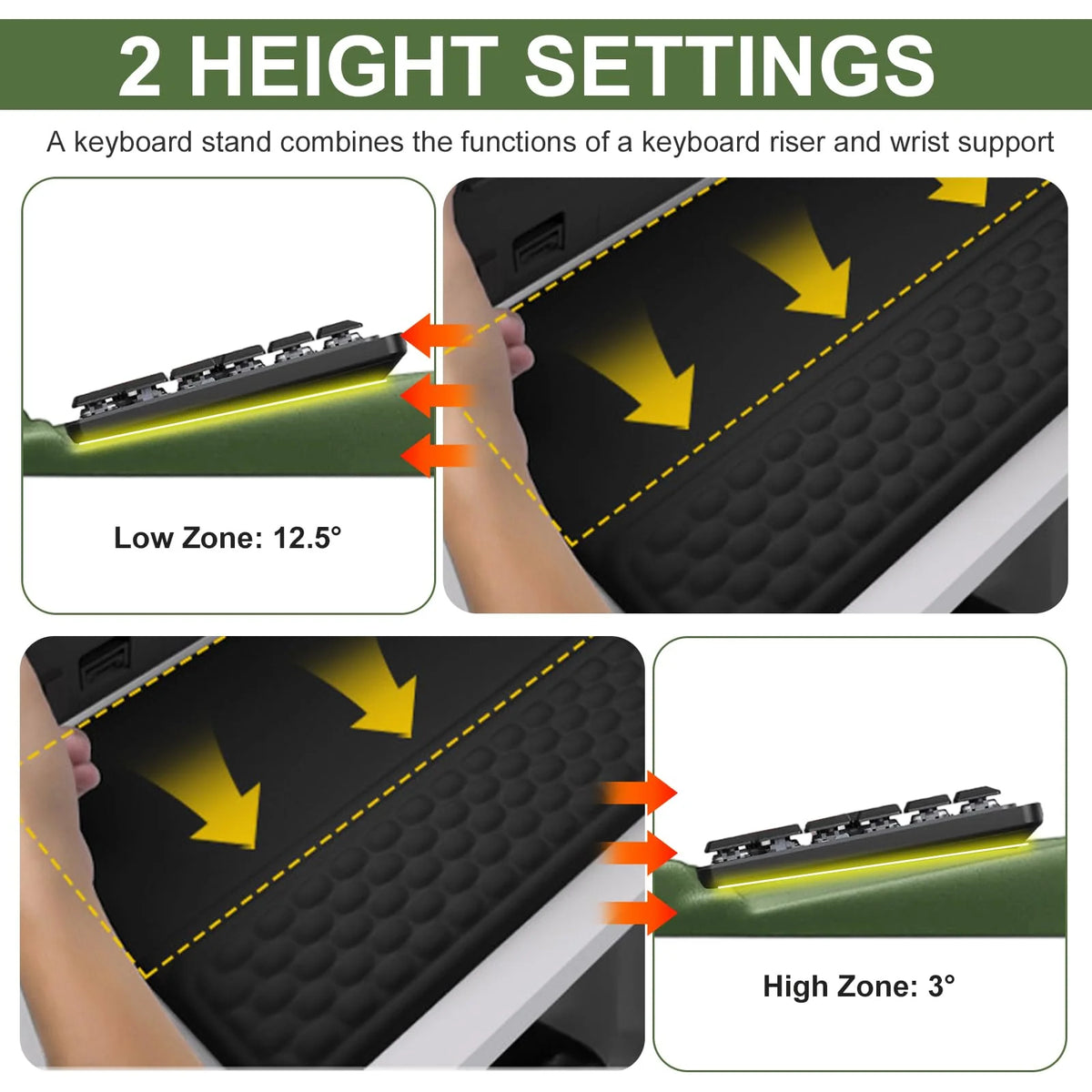 Wrist Rest Memory Foam Cushion Non-Slip Base