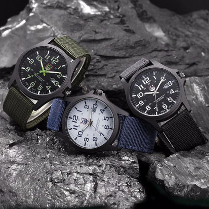 Wristwatch Stainless Steel Case Water-Resistant Luminous Dial