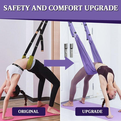 Yoga Stretching Band Numbered Adjustable Loops Soft Fabric