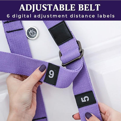 Yoga Stretching Band Numbered Adjustable Loops Soft Fabric