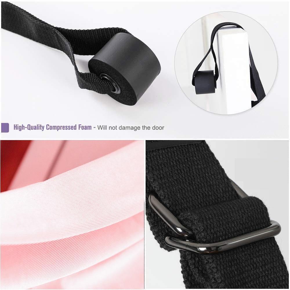 Yoga Stretching Band Numbered Adjustable Loops Soft Fabric