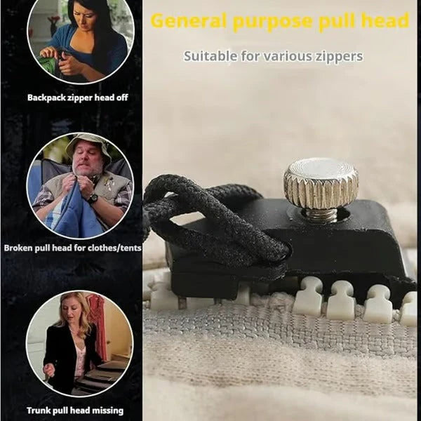 Zipper Pulls Tool-Free Clamp-On Nylon Loop Set of 6