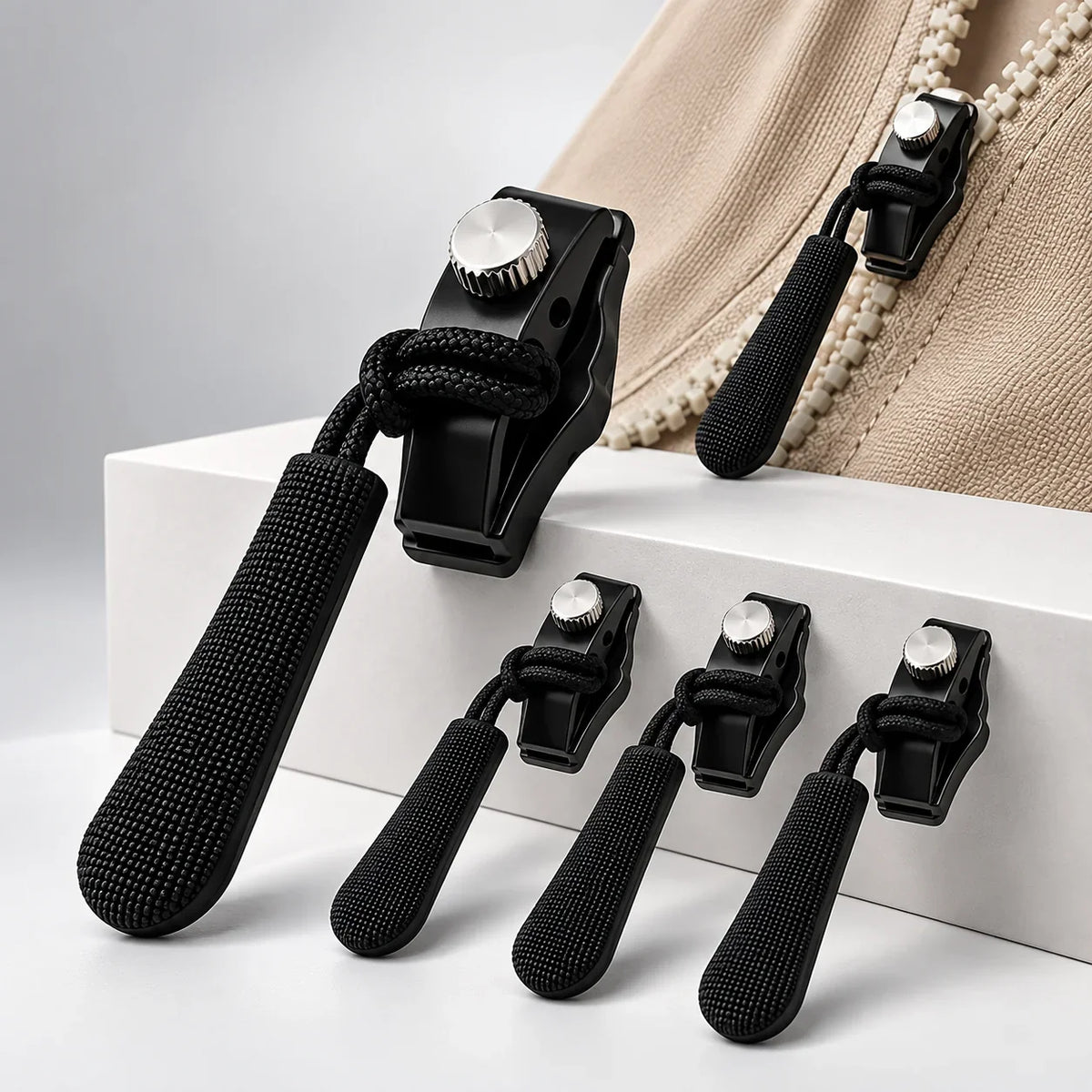 Zipper Repair Kit Tool-Free Snap & Metal 25-Piece