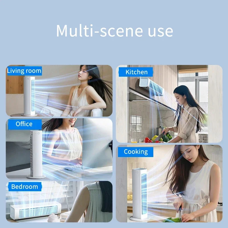 bladeless Fan with Remote Control – Stylish and Silent, 3 Speed Settings