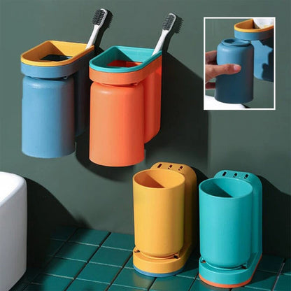 Toothbrush Holder No-Drill 3M Adhesive & Removable Cup