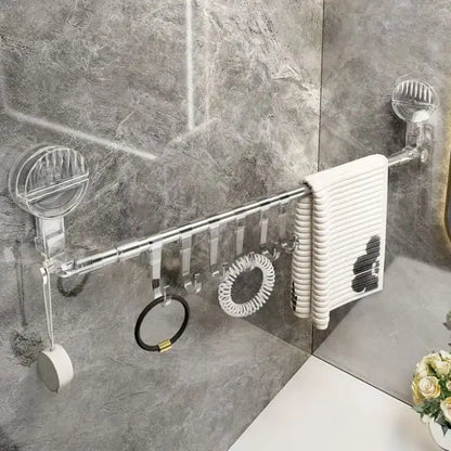 Towel Rack Telescopic Suction Cups & Stainless Steel