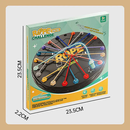 Logic Rope Puzzle Game Durable Plastic Board 10 Ropes