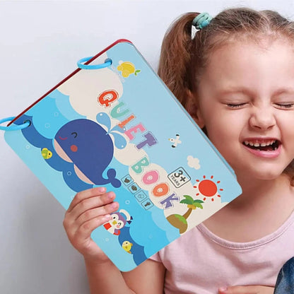 Toddler Learning Book Laminated Pages & Grippy Pieces