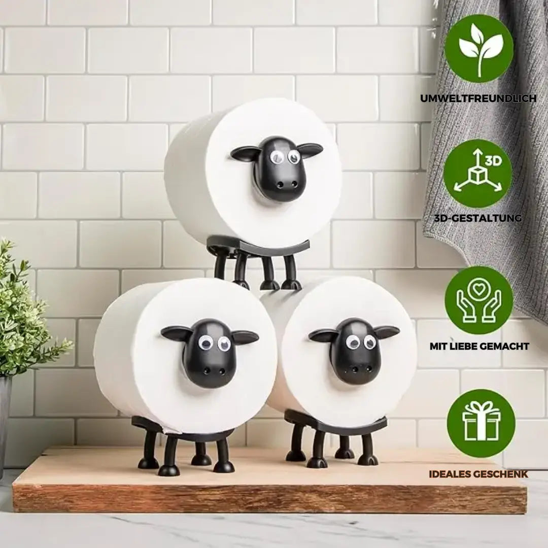 Toilet Paper Holder Sheep Design Space-Saving