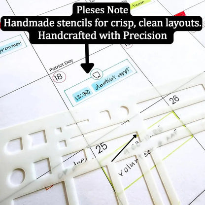 Planner Stencil Set Precision-Cut Mylar Three-Pack