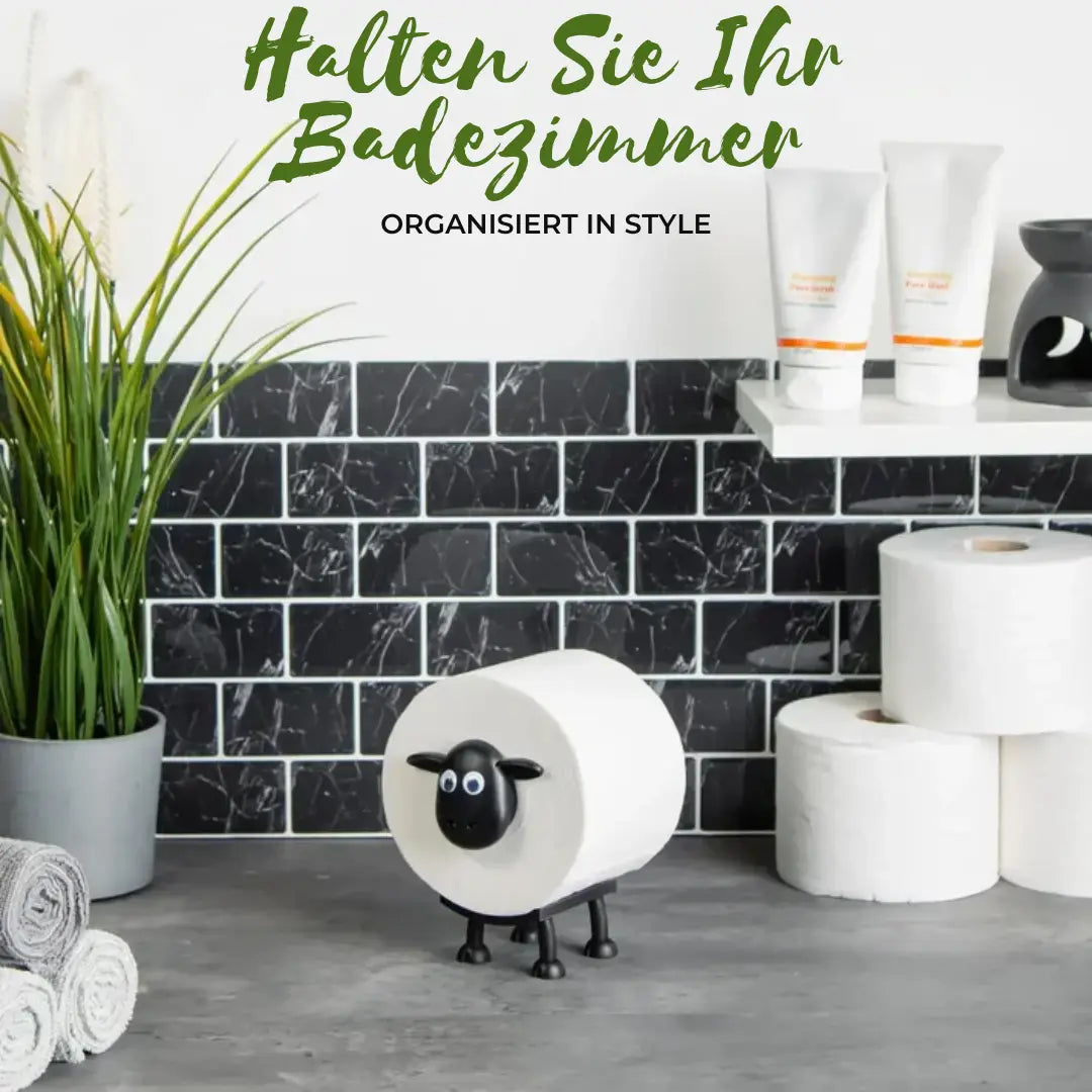 Toilet Paper Holder Sheep Design Space-Saving