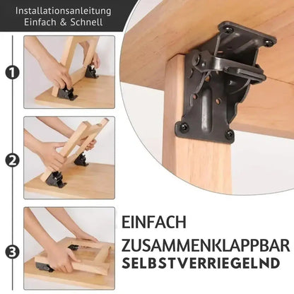 Folding Bracket Heavy-Duty Steel Self-Locking 90 Degree