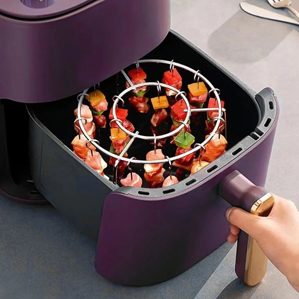Air Fryer Skewer Rack Non-Stick Stainless Steel