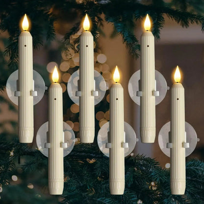 LED Window Candles Warm White Flicker Set of 6