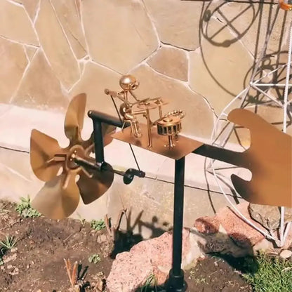 Garden Wind Spinner Animated Musician & Weather-Resistant Steel