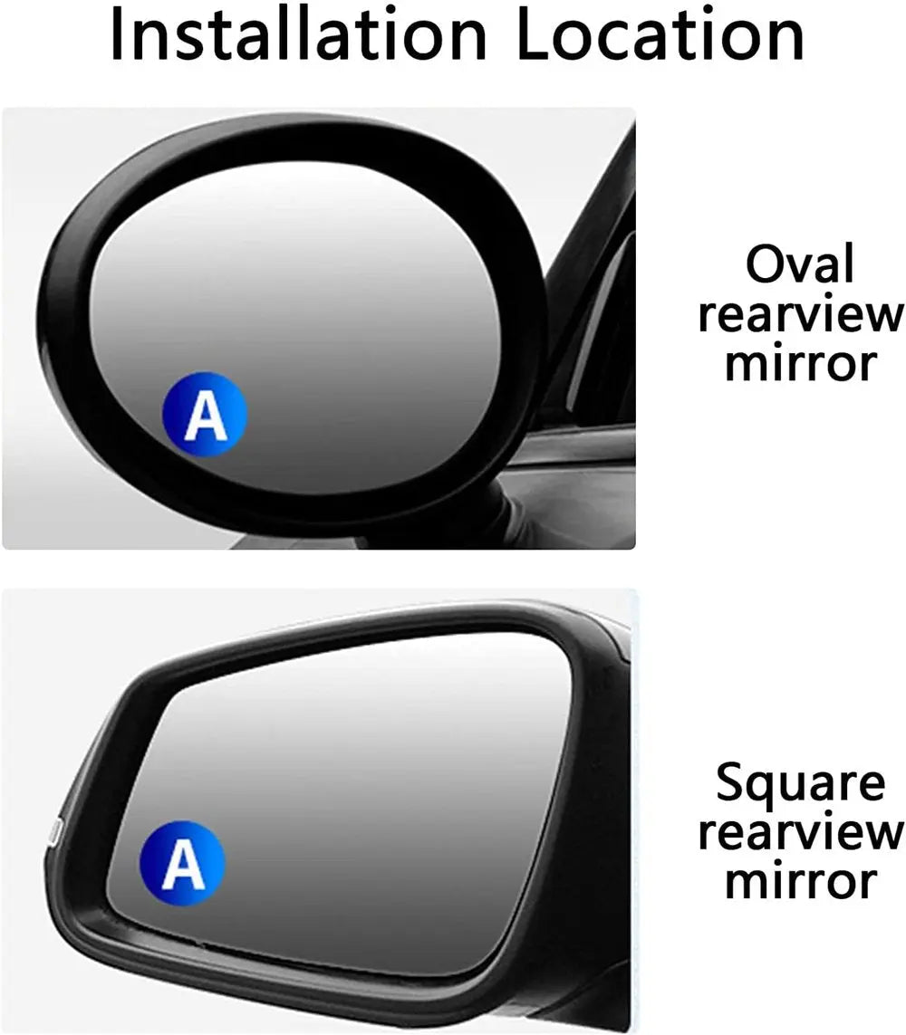 Blind Spot Mirror 360 Degree Adjustable Suction Mount