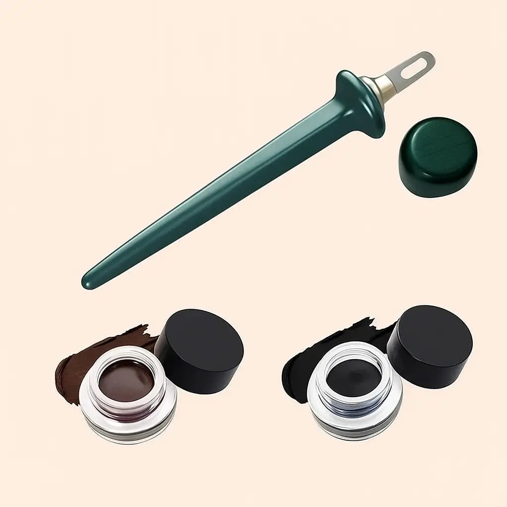 Gel Eyeliner Set Waterproof & Smudge-Proof Ergonomic Applicator