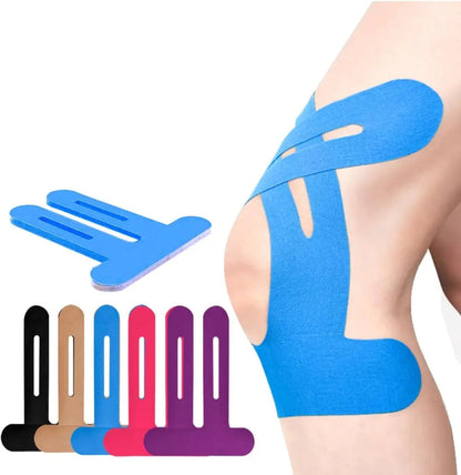 Knee Kinesiology Tape Pre Cut Breathable Cotton 10 Pack