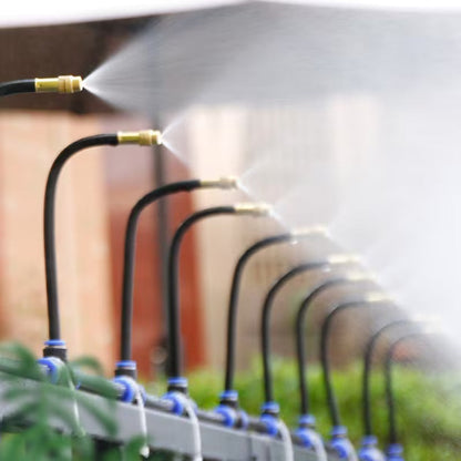 Garden Irrigation System 360° Adjustable Brass Nozzles Tool-Free Water-Saving