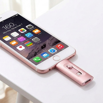 USB Drive 3-In-1 Lightning USB-C USB-A