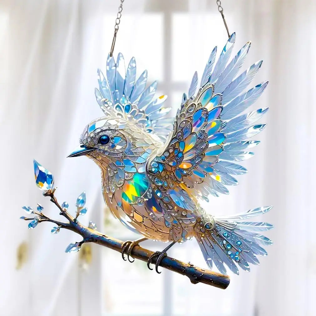 Window Ornament Shimmering Acrylic Rainbow Reflections Hook Included